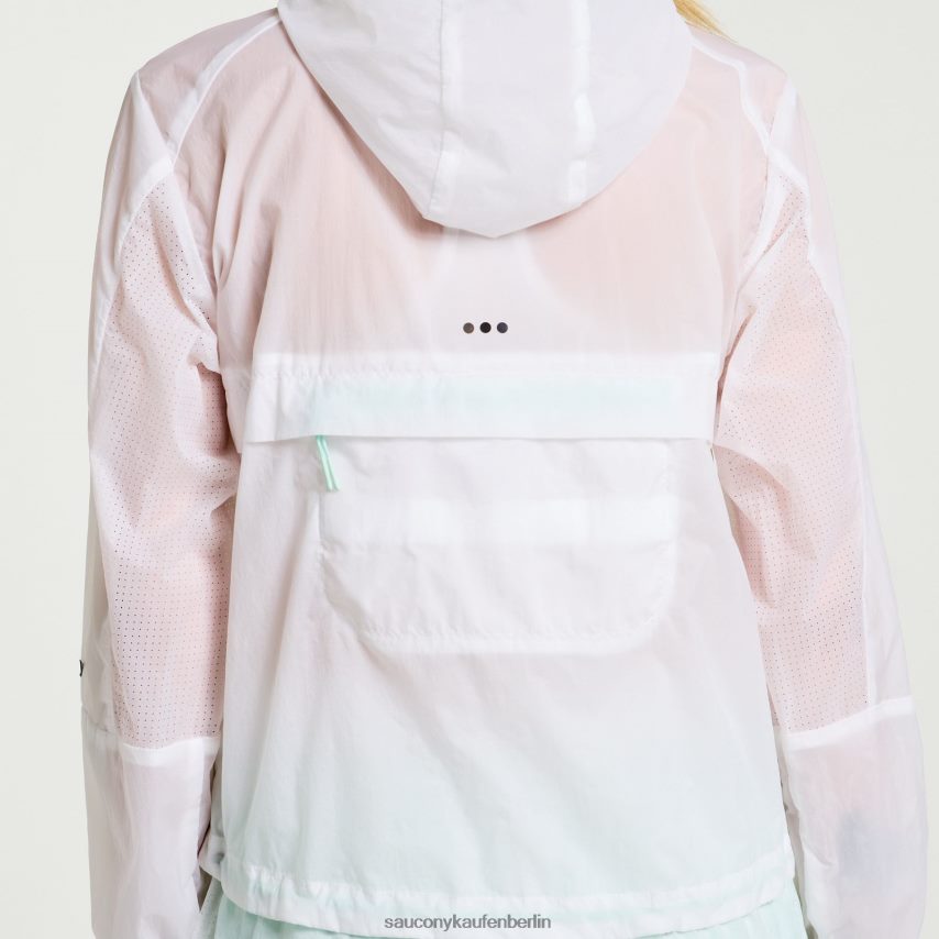 Saucony Elevate Packaway-Jacke Frauen Weiß P4B2Z0714