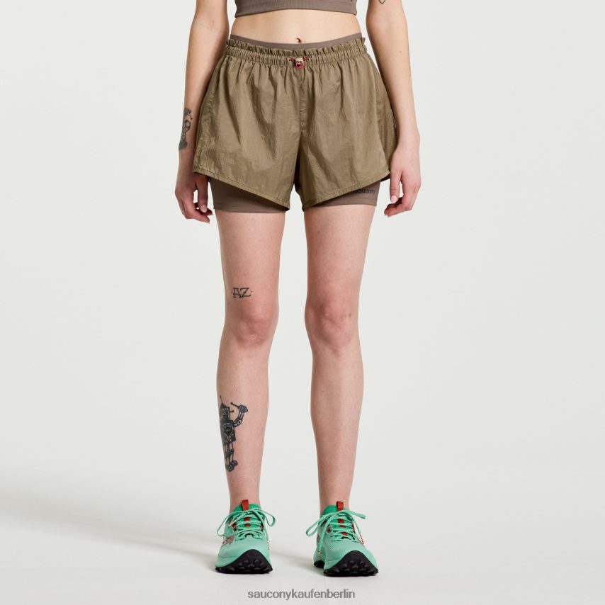 Saucony 4 2-in-1-Shorts erhöhen Frauen Zinn P4B2Z0823