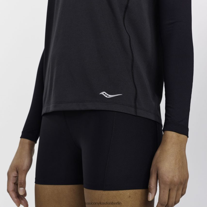 Saucony Stoppuhr-Unterhemd Frauen Schwarz P4B2Z0717