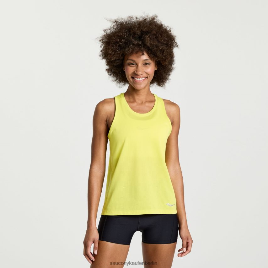 Saucony Stoppuhr-Unterhemd Frauen Zitrone P4B2Z0718