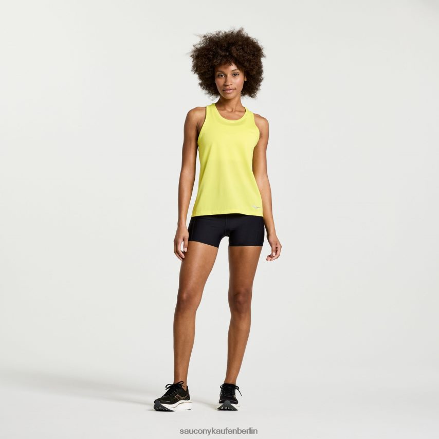 Saucony Stoppuhr-Unterhemd Frauen Zitrone P4B2Z0718