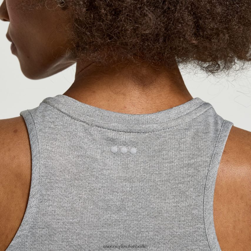 Saucony Stoppuhr-Unterhemd Frauen hellgraues Heidekraut P4B2Z0720