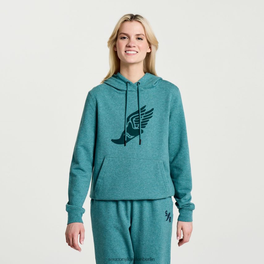 Saucony ausgeruhter Kapuzenpullover Frauen Nordatlantische Heidegrafik P4B2Z0798
