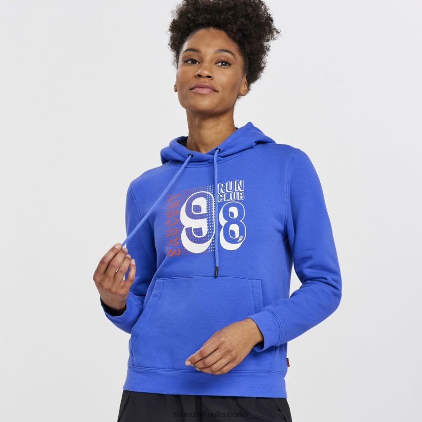 Saucony ausgeruhter Kapuzenpullover Frauen blaues Raz P4B2Z0796
