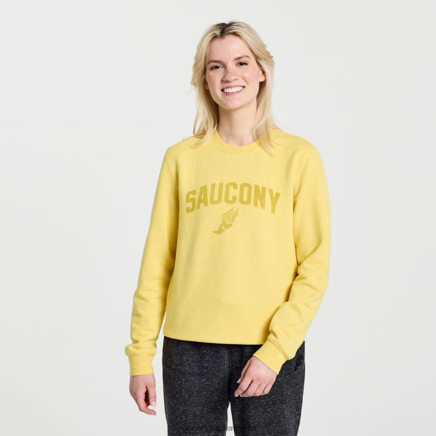 Saucony ausgeruhter Rundhalsausschnitt Frauen Schwefelheide-Grafik P4B2Z0776