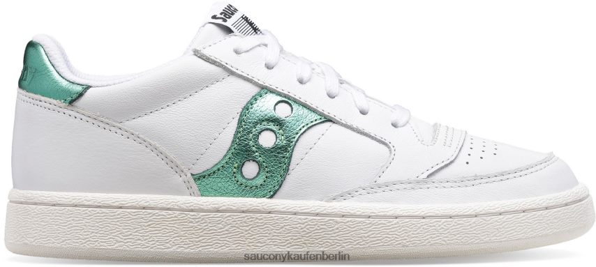 Saucony Jazz-Court-Metallic Frauen weiß Grün P4B2Z0661