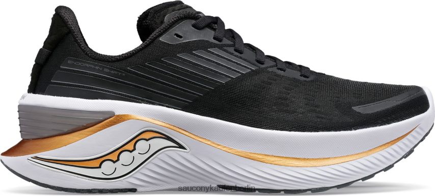 Saucony Endorphinverschiebung 3 breit Frauen schwarz/goldgestrichen P4B2Z0642
