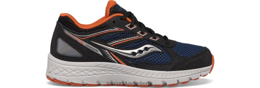Saucony Cohesion 14 Spitzen-Sneaker Kinder Schwarz/Marine/Rost P4B2Z0928