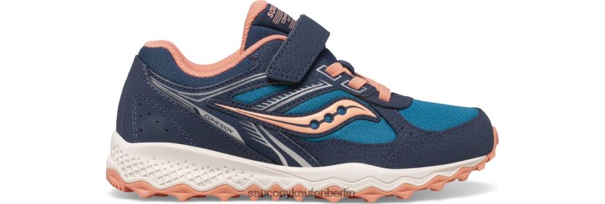 Saucony Cohesion TR14 A/C Sneaker Kinder Marine/Blaugrün/Koralle P4B2Z0974