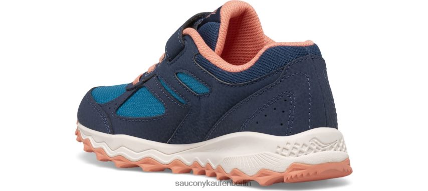 Saucony Cohesion TR14 A/C Sneaker Kinder Marine/Blaugrün/Koralle P4B2Z0974