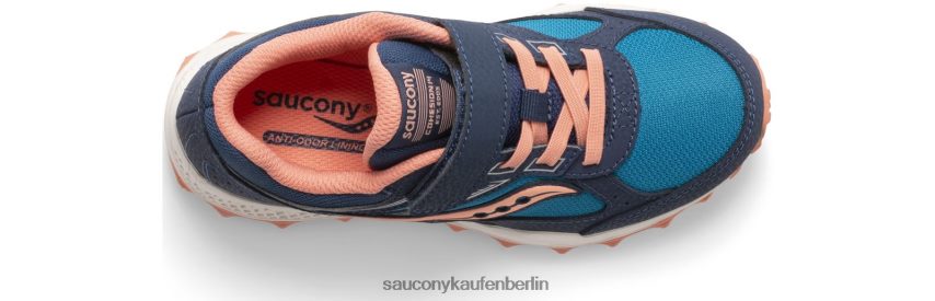 Saucony Cohesion TR14 A/C Sneaker Kinder Marine/Blaugrün/Koralle P4B2Z0974
