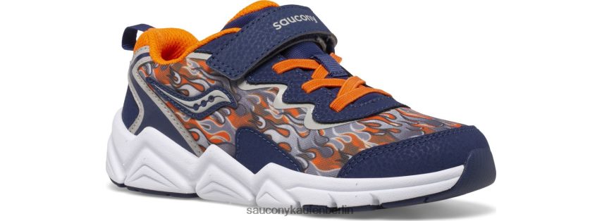 Saucony Flash 3.0 A/C-Sneaker Kinder Marine/Orange P4B2Z0981