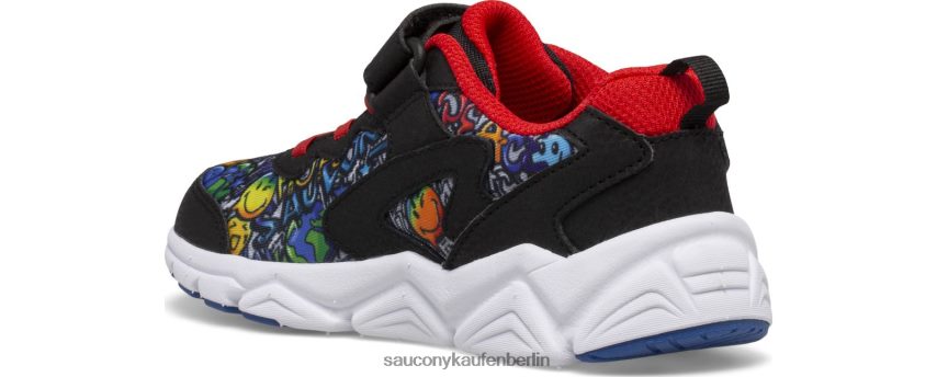 Saucony Flash 3.0 A/C-Sneaker Kinder Schwarz/Rot/Graffiti P4B2Z0977
