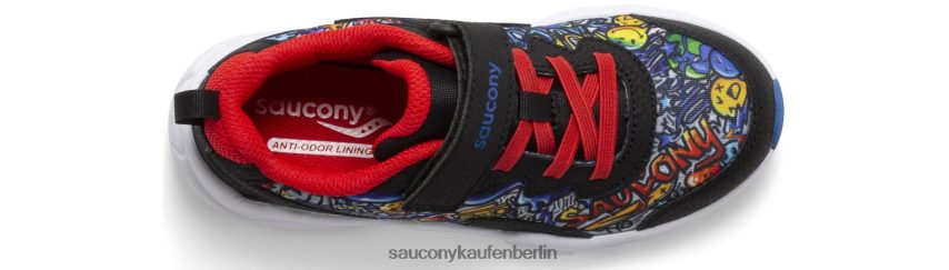 Saucony Flash 3.0 A/C-Sneaker Kinder Schwarz/Rot/Graffiti P4B2Z0977