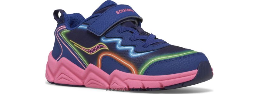 Saucony Flash 3.0 A/C-Sneaker Kinder neon/blau/pink P4B2Z0975