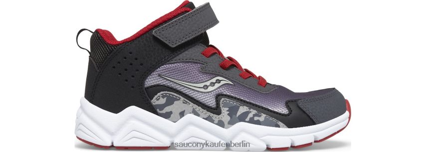 Saucony Flash Mid A/C-Sneaker Kinder grau/rot P4B2Z01013
