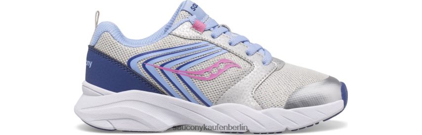 Saucony Windfst-Spitzensneaker Kinder silber/blau/rosa P4B2Z0867