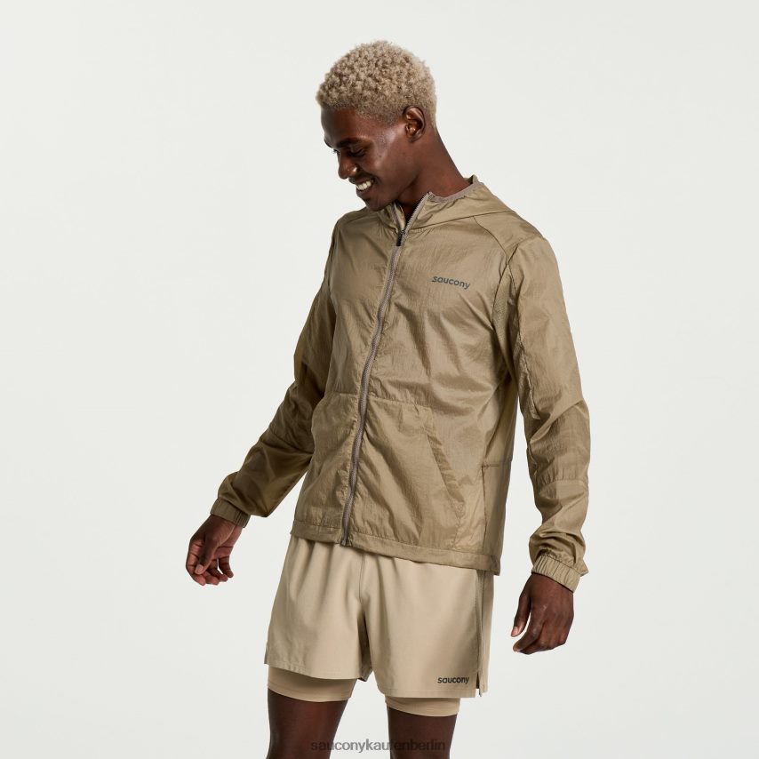 Saucony Elevate Packaway-Jacke Männer Zinn P4B2Z0299