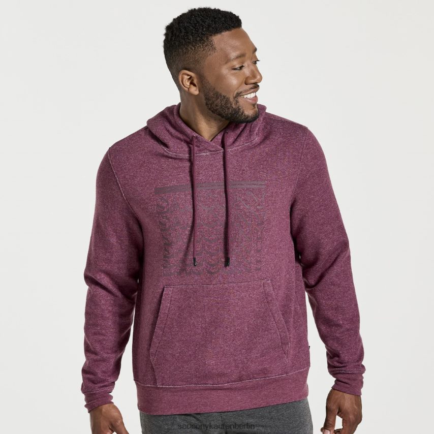 Saucony ausgeruhter Kapuzenpullover Männer Steinheide P4B2Z0388