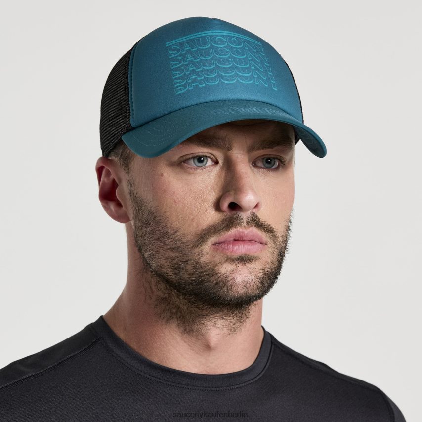 Saucony Foamie Trucker-Mütze Männer Lagunengrafik P4B2Z0470