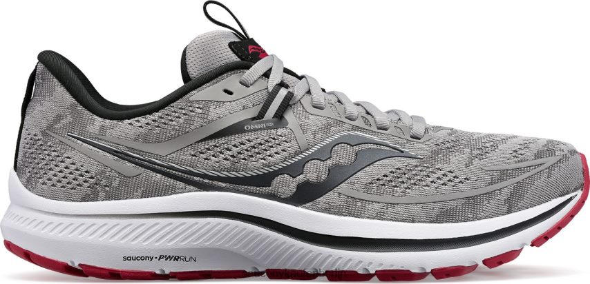 Saucony Omni 21 Männer Legierung/Granat P4B2Z085