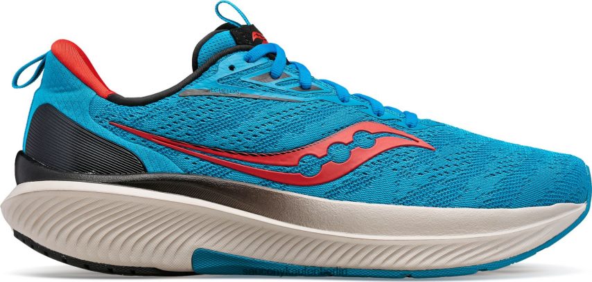 Saucony Staffel 9 Männer Ozean/Rotfelsen P4B2Z095
