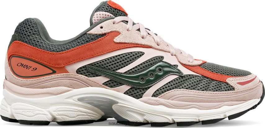 Saucony und Progrid Omni 9 Premium Männer staubrosa/grün P4B2Z0230